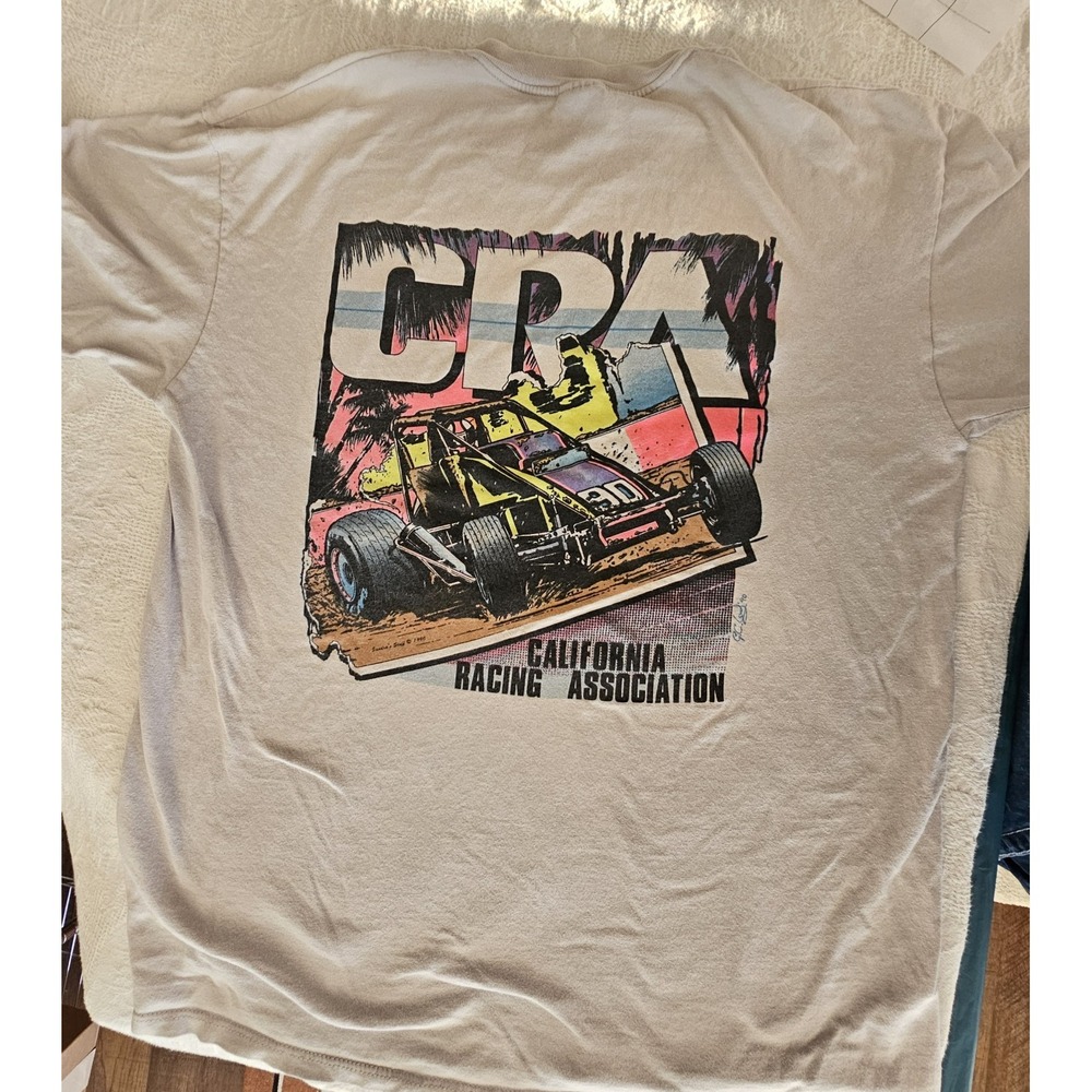 Vintage 1990 CRA California Racing Association Sprint Car T Shirt XL Stedman USA